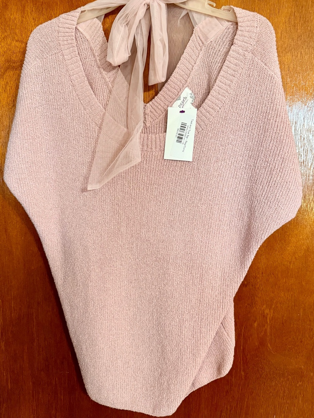 Women's Knit Sweater in Blush Pink